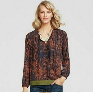 Cabi border snake blouse